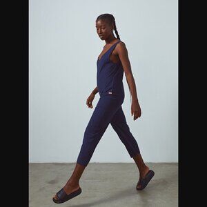 NEW Lunya Cool Romper in Deep Blue